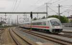 IC 2158 von Dresden Hbf nach Frankfurt (M) Flughafen Fernbf, am 31.08.2012 bei der Einfahrt in Erfurt Hbf.