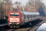 101 050-3 mit IC 134 nach Luxemburg in Recklinghausen-Sd 8.12.2012