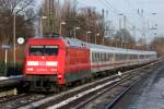 101 018-0 mit IC 134 nach Luxemburg in Recklinghausen-Sd 14.12.2012