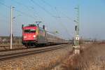 Am 05.03.13 konnte ich wieder das   Packende Sdafrika   in Form von 101 016-4 mit ihrem IC 2246 nach Dsseldorf Hbf ablichten.