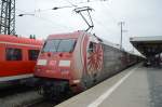 101 110-5 ''Eintracht Frankfurt'' mit IC nach Karlsruhe in Nrnberg Hbf am 05.04.2013