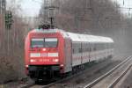 101 119-6 mit IC 132 nach Luxemburg in Recklinghausen-Sd 15.4.2013