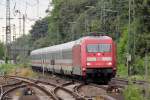 101 029-7 mit IC 2412 nach Hamburg-Altona bei der Einfahrt in Recklinghausen 28.7.2013