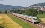 EC 391 (Frankfurt(Main)Hbf-Linz Hbf) mit Schublok 101 133-7 bei Heddesheim 8.7.13