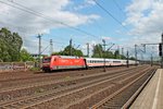 Einfahrt am 26.05.2015 von 101 015-6 mit einem InterCity aus Richtung Maschen in Hamburg Harburg.