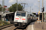 146 553-3 als Schublok hinter IC 2200 nach Norddeich Mole in Recklinghausen Hbf.