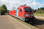 DB Regio 182 003  Ihr schneller Zug zur BUGA 2015  am 26.05.2015 bei der Ausfahrt mit dem IR 18597 (Hamburg Hbf - Berlin Ostbahnhof) aus Hamburg Harburg gen Maschen.