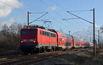 115 261 führte am 04.12.18 ihren Pbz 2467 von Leipzig nach Berlin durch Greppin Richtung Dessau.