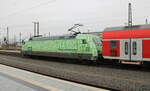 Am 02.01.2024 stand die DB 101 005-7  DEVK  mit dem PbZ 33954 nach Berlin-Lichtenberg in Leipzig Hbf.