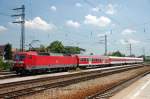 120 134-2 mit PbZ-D 2436 unterwegs am 02.07.08 nach Leipzig.