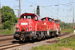 261 105-1 verlässt mit 294 707-5 und 362 582-9 den Rangierbereich in Recklinghausen-Ost 26.5.2017