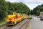 Am 2.7.2017 wurden 4 neue Thyssenkrupp Vossloh G6 vom Vossloh Werk in Kiel Friedrichsort nach Hamburg-Harburg überführt.