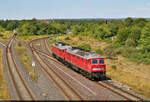 232 528-0 (132 528-1) und 232 255-0 (132 255-1) sind auf dem Weg nach Baalberge, um einen Salzzug zu übernehmen.