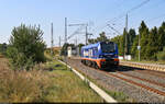 2159 233-6 (Stadler Eurodual) bewegt sich ohne Anhängelast an der Blockstelle Zscherben Richtung Halle Rosengarten.