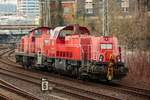 294 906-3 DB & 265 004-2 DB in Wuppertal, Februar 2025.