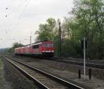 DB 155 234-8 mit einem Lokzug Richtung Grokorbetha, in Naumburg (S); 29.04.2010