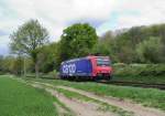 SSB Cargo 482 029-6 auf der KBS 485 bei Km 20,6 Rimburg nach Aachen, am 15.4.2014