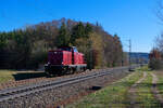 212 093 DB als Lokzug bei Postbauer-Heng Richtung Nürnberg, 07.03.2021