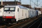 Das Ende des Lokzuges aus 246 011-1 der IGT, 186 163-2 der Euro Cargo Rail, 186 240-8, 185 642-6 von MGW Service und 076 101 am 21.11.2009 in Dsseldorf HBF