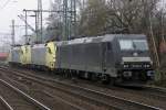 185 564-2 MRCE und zwei Dispoloks(BR182) in Hamburg-Harburg 20.11.2010