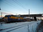 Inter Connex bei der Durchfahrt Rostock-Warnemnde-Werft in Richtung Leipzig  08.01.2010