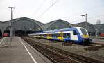 X68903 Leipzig - Warnemnde, geschoben von 146 519, in Leipzig Hbf, 14.2.011.