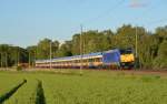 146 519 schob am Abend des 11.05.14 den letzten Interconnex des Tages von Leipzig kommend durch Burgkemnitz nach Berlin. In Burgkemnitz wurde die RB überholt.