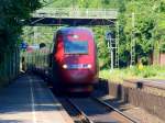 Ein grimmig reinschauender Thalys durchfhrt Aachen Eilendorf in richtung Kln.