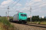 185.609 mit einem Gterzug in Haiding am 26.7.2013.