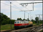 232294-9 von East West Railways rangiert hier am 31.05.2007 Güterwagen im Grenzbahnhof Guben.