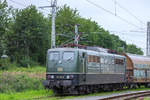 SRI Lok der BR 151 mit Wagen zur Beladung im Anschluss des Kreidewerks in Sassnitz Lancken.