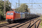 BRLL 145 090-7 mit Rpool 186 539-3 in Hannover-Linden/Fischerhof 28.8.2024