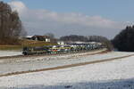 6 193 851 war mit einem Autozug am 15. Februar 2025 bei Axdorf in Richtung München unterwegs.