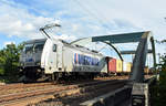 386 006-1 der Metrans / HHLA im Güterverkehr kommend aus dem Hagenower Land, in Richtung Hamburg unterwegs.