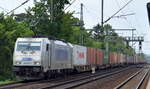 METRANS/HHLA 386 006-1 [NVR-Number: 91 54 7386 006-1 CZ-MT] mit Containerzug Richtung Tschechien am 30.05.18 Dresden-Strehlen.