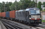 DB Cargo Deutschland AG mit der MRCE Vectron   X4 E - 873  [NVR-Nummer: 91 80 6193 873-7 D-DISPO] und Containerzug Richtung Hamburger Hafen am 18.06.19 Bahnhof Hamburg-Harburg.