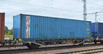 Slowakischer Containertragwagen der Železničná spoločnosť Cargo (ZSSKC) mit der Nr.