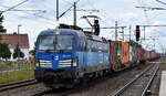 ČD Cargo a.s., Praha [CZ] mit ihrer  383 010-6  [NVR-Nummer: 91 54 7383 010-6 CZ-CDC] und einem Containerzug am 17.07.24 Höhe Bahnhof Rodleben.