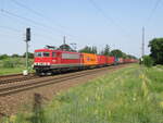 LDK/RuG 155 059 am 29.06.2024 mit einen Containerzug von Frankfurt Oder gen Berlin.