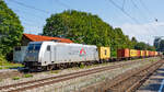 TXL 91 81 0185 417 zieht am 27.07.2024 einen Containerzug durch Aßling.