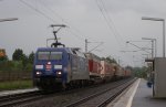 152 137-6 mit Containerzug in Thngersheim am 23.07.2009