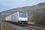 185 676-4 Railpool EVB mit Containerzug gen Wrburg in Thngersheim am 02.01.2013