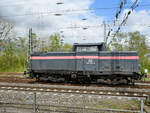 Die Diesellokomotive 212 055-8 war Anfang April 2024 in Bochum-Langendreer unterwegs.