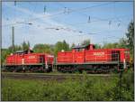 Der Rangierbahnhof von Karlsruhe, aufgenommen am Vormittag des 04.05.2008, einem Sonntag.