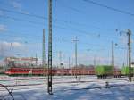 Gter- und Rangierbahnhof Karlsruhe am 27.02.2005.