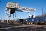 Blick auf das Container Terminal Keuztal am 07.03.2011.