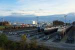 Nordkopf des Werkbahnhofs der Wacker Chemie AG in Burghausen. 07.11.2013