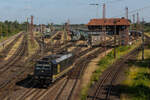 185 574  beim Verlassen des Rbf Bremen Walle.