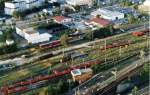 Luftaufnahme des Rangierbahnhofes Dresden-Friedrichstadt whrend Ballonfahrt am 30.07.2008 aus westlicher Richtung.