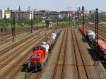 294 905-5 kommt mit der bergabe aus Dohna am 27.7.2009 in Dresden-Friedrichstadt an.